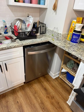 Dishwasher in a customer's kitchen