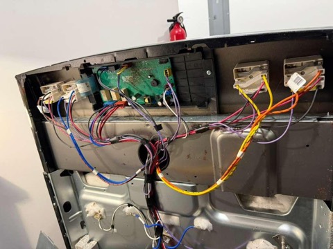 Range control panel wiring