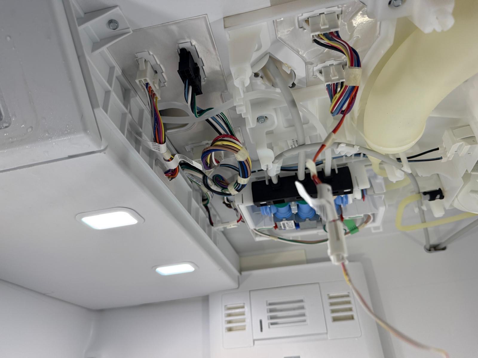 Ice maker opened for testing
